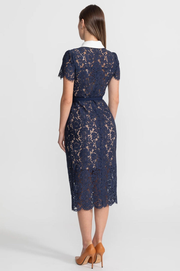 Billie | Relaxed Floral Lace Collared Races Dress