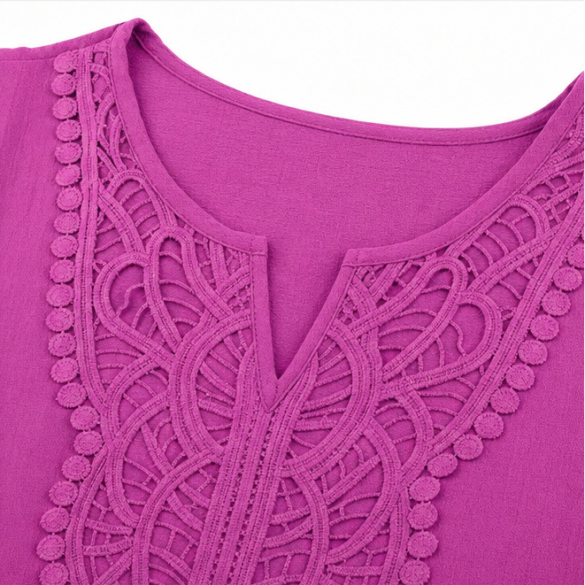 Billie | Stylish Crochet Bib A-Line Midi Dress