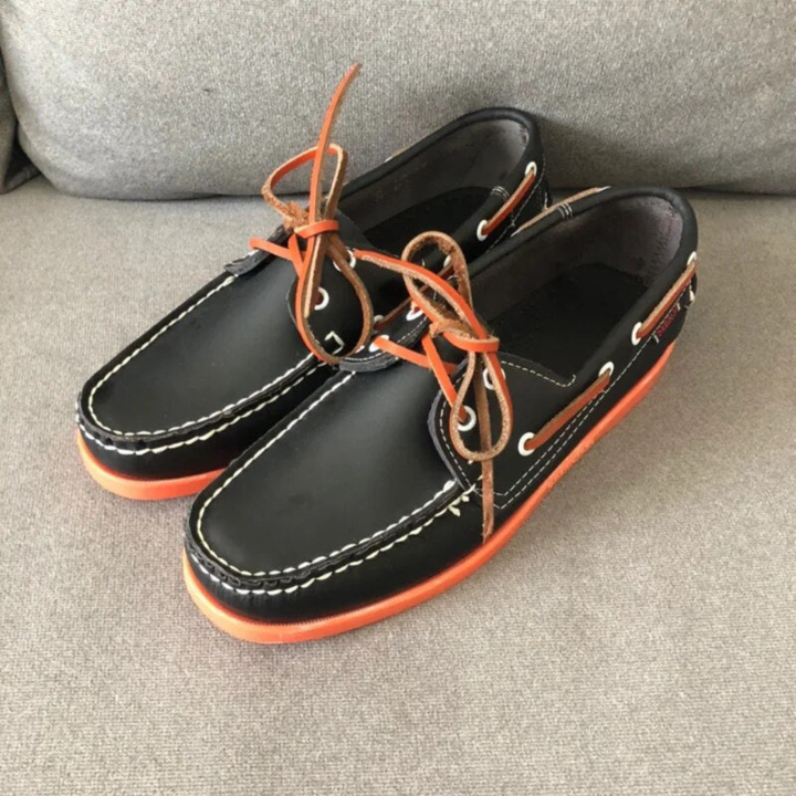 Billy | Graceful Two-Tone Lace-Up Boat Shoes