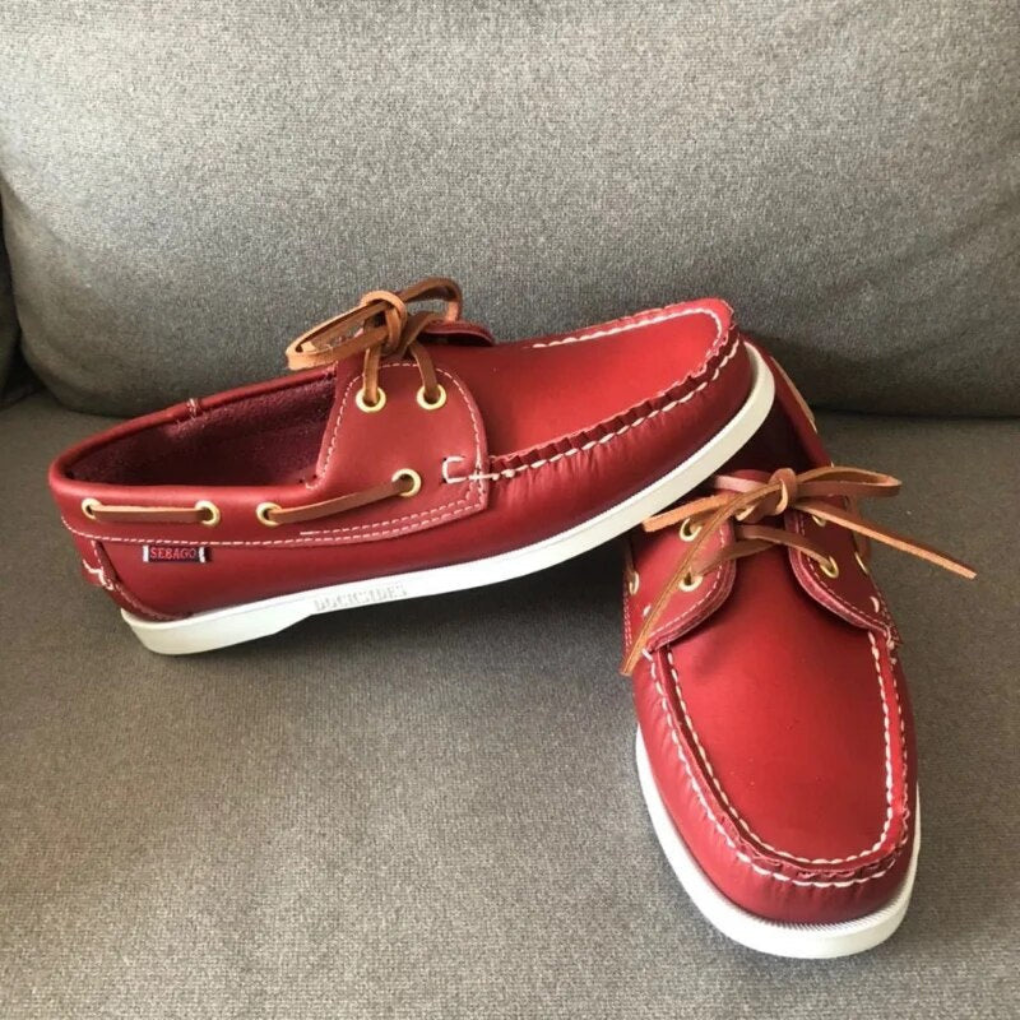 Billy | Graceful Two-Tone Lace-Up Boat Shoes