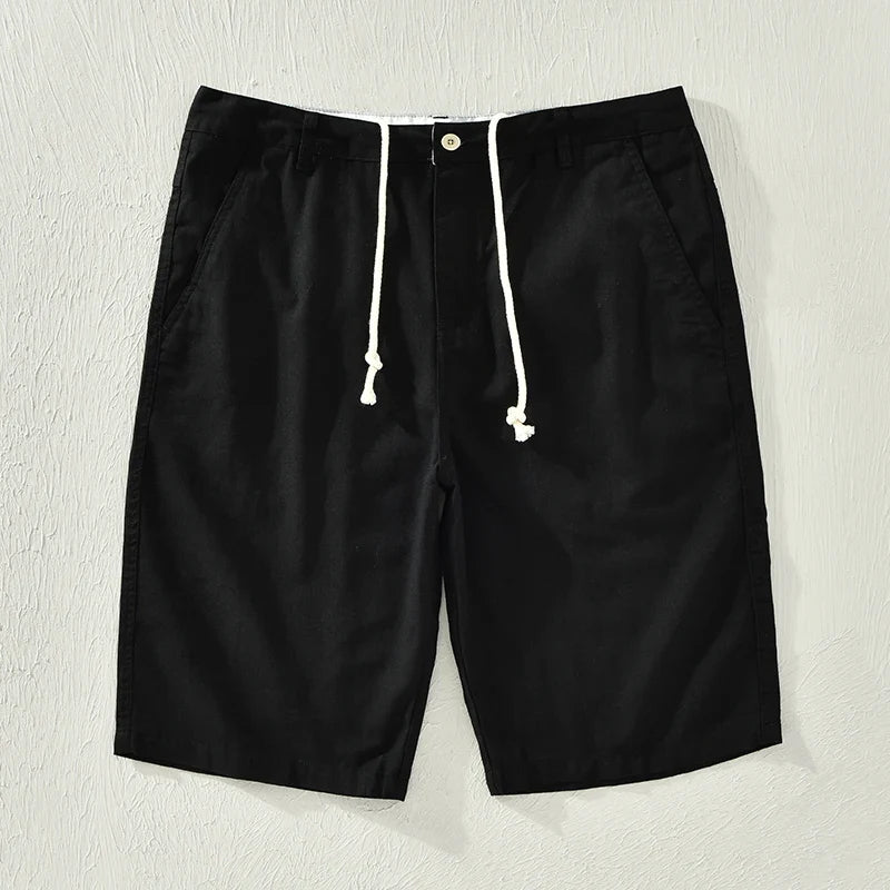 Bodhi | Stylish Drawstring Knee Length Linen Shorts