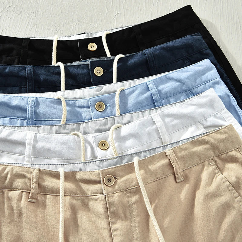 Bodhi | Stylish Drawstring Knee Length Linen Shorts