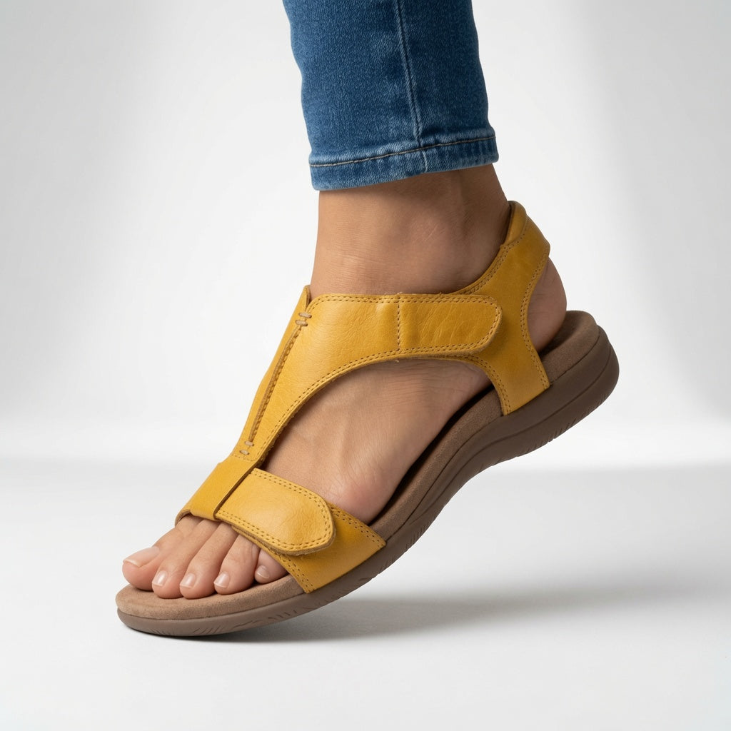 Bonnie | Chic Orthopedic Shoes T Strap Flat Comfort Sandals