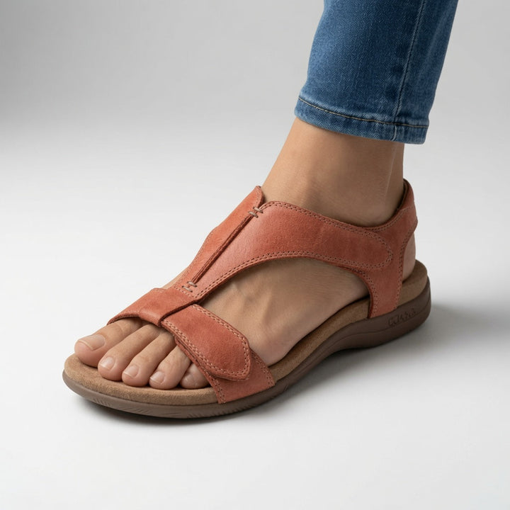 Bonnie | Chic Orthopedic Shoes T Strap Flat Comfort Sandals