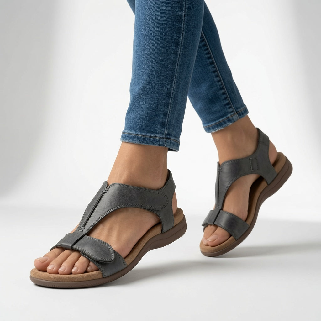 Bonnie | Chic Orthopedic Shoes T Strap Flat Comfort Sandals
