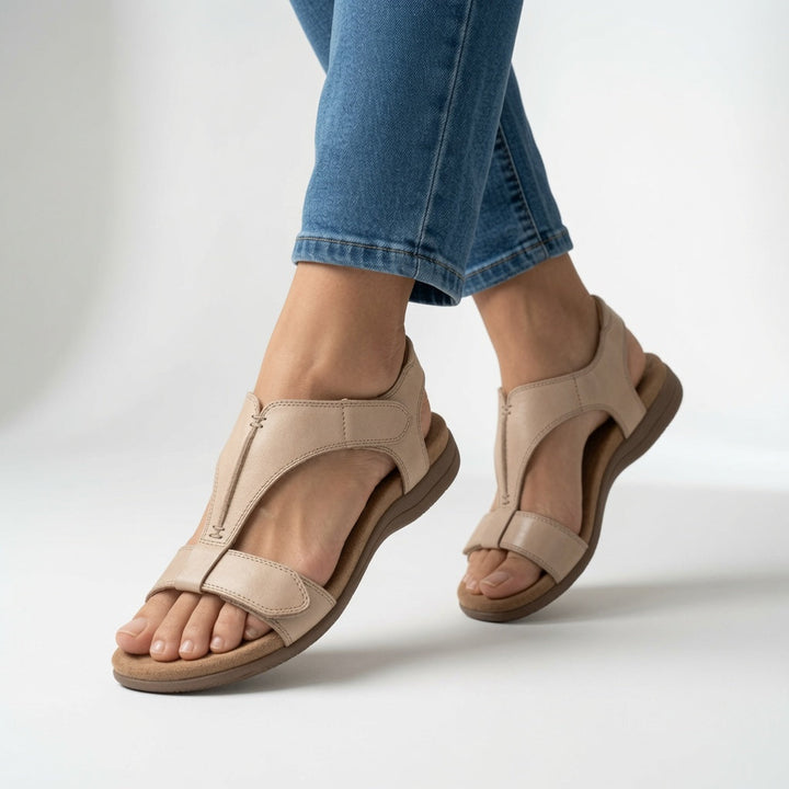 Bonnie | Chic Orthopedic Shoes T Strap Flat Comfort Sandals