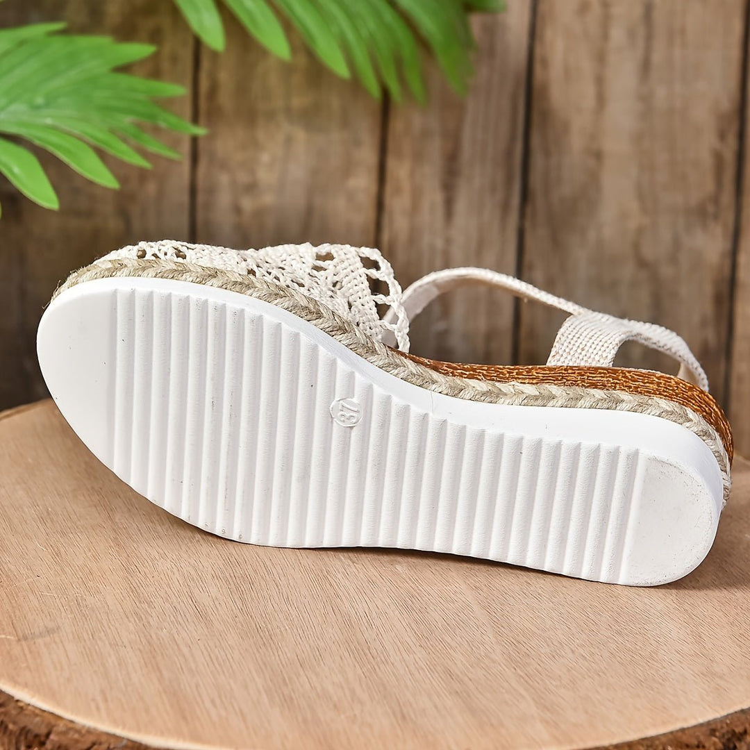 Bonnie | Crochet Ankle Strap Espadrille Wedges
