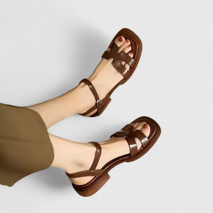 Bonnie | Effortless H-Bar Ankle Strap Flat Sandals