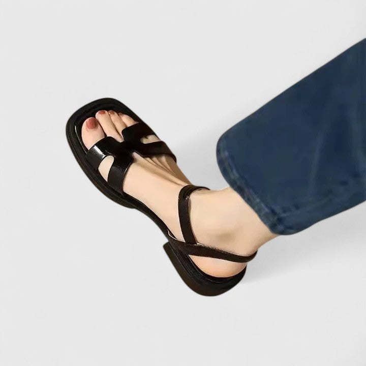 Bonnie | Effortless H-Bar Ankle Strap Flat Sandals