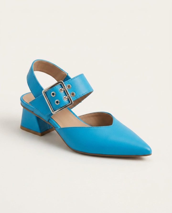 Bonnie | Effortless Pointed Toe Slingback Block Heels