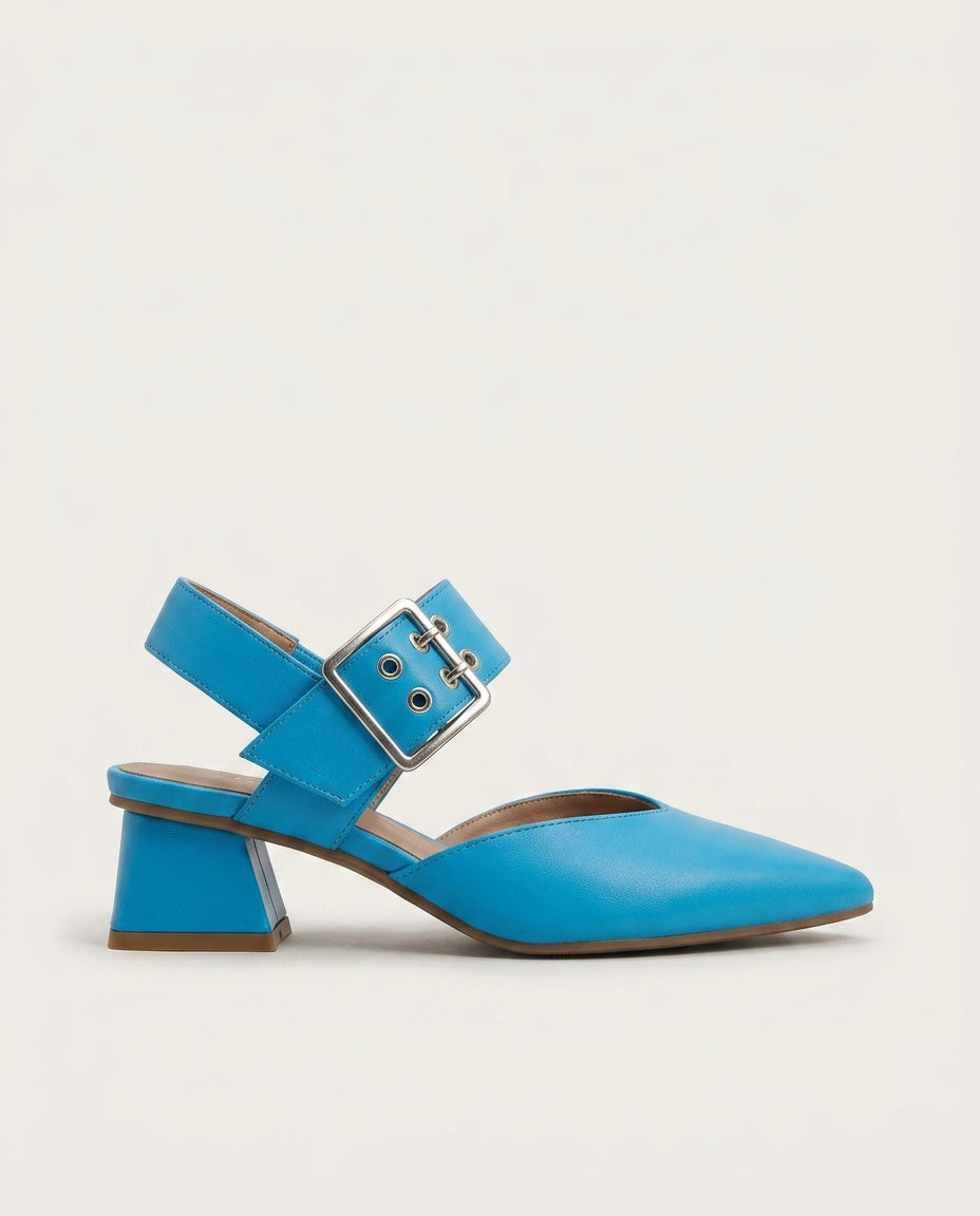 Bonnie | Effortless Pointed Toe Slingback Block Heels