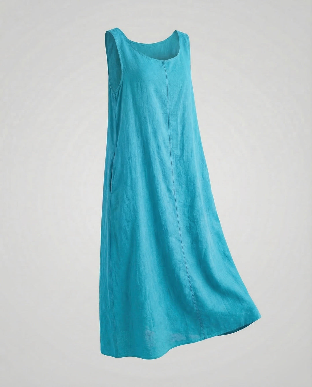Bonnie | Stylish Sleeveless Linen A-Line Maxi Dress with Pockets