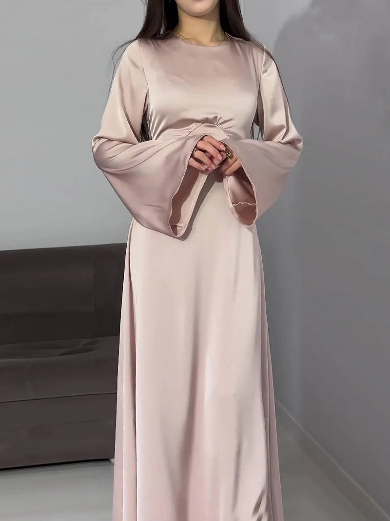 Bonnie | Timeless Flared Sleeve Satin Maxi Party Dress