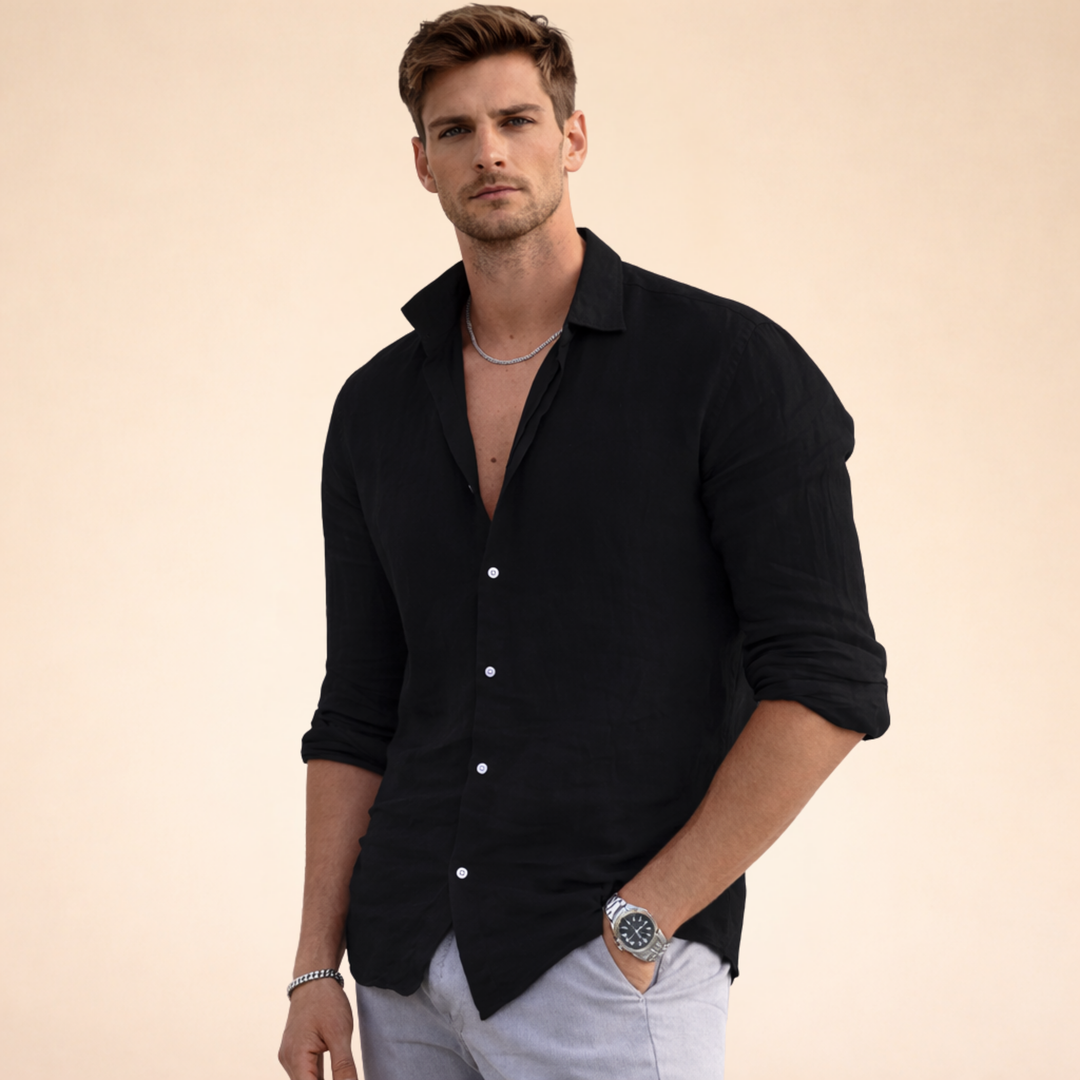 Caleb | Timeless Classic Button-Down Linen Shirt