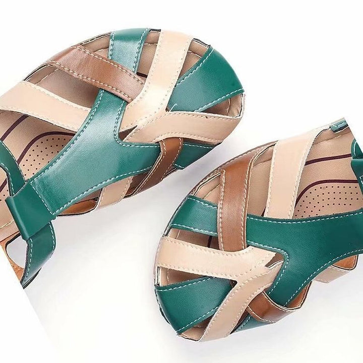 Charlie | Refined Woven T-Strap Platform Sandals
