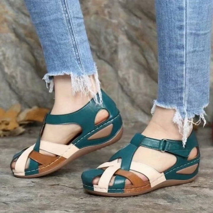Charlie | Refined Woven T-Strap Platform Sandals