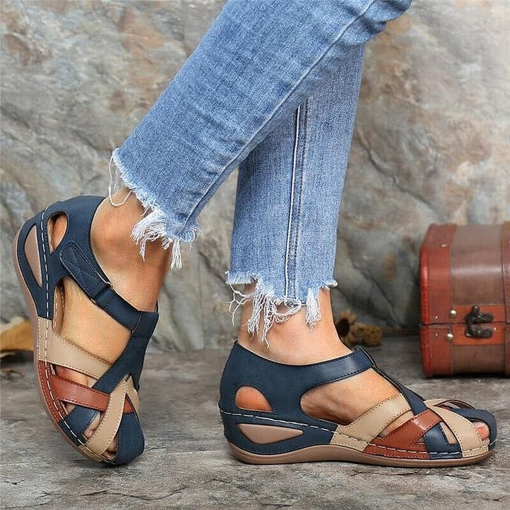 Charlie | Refined Woven T-Strap Platform Sandals