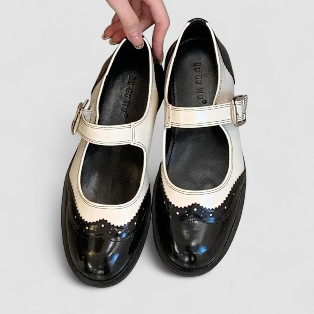 Charlotte | Cosy Wingtip Mary Jane Brogue Shoes