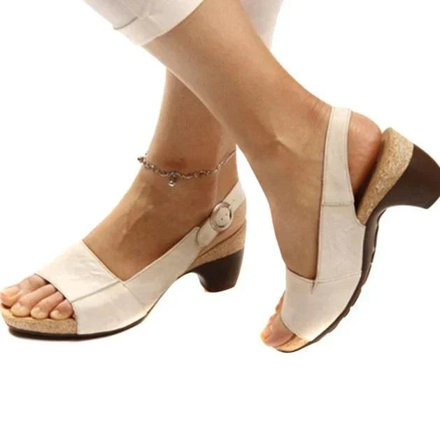 Charlotte | Relaxed Platform Sandals with Slingback Wedge Heel