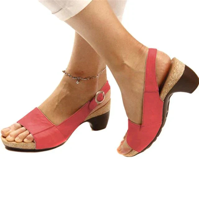 Charlotte | Relaxed Platform Sandals with Slingback Wedge Heel