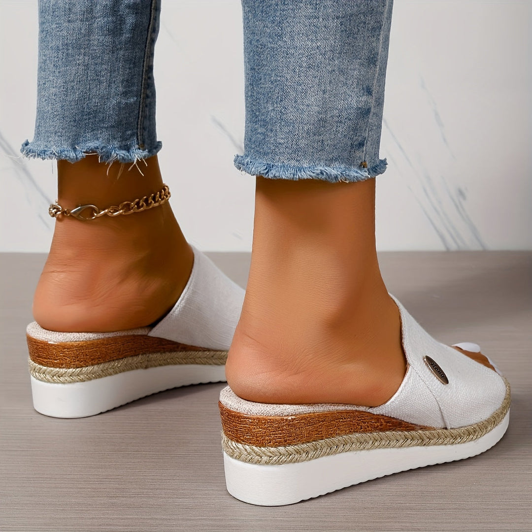 Charlotte | Relaxed Woven Espadrille Wedge Sandals