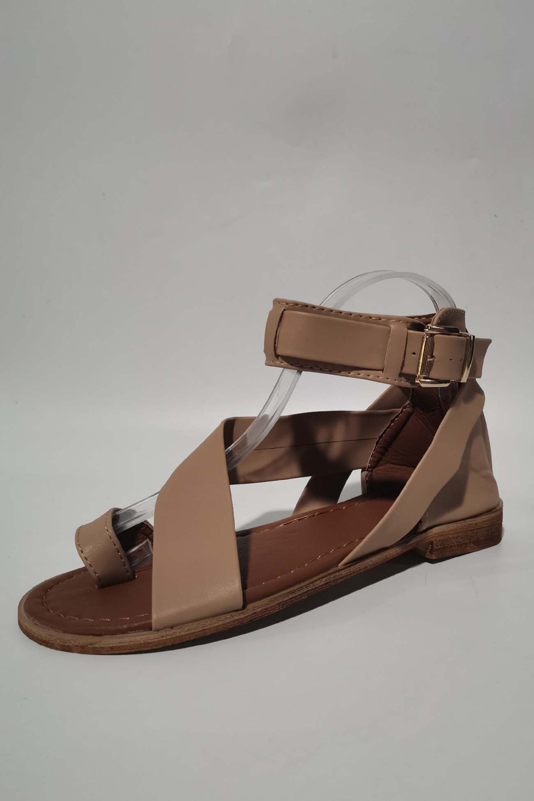 Charlotte | Timeless Crisscross Ankle Strap Flat Sandals