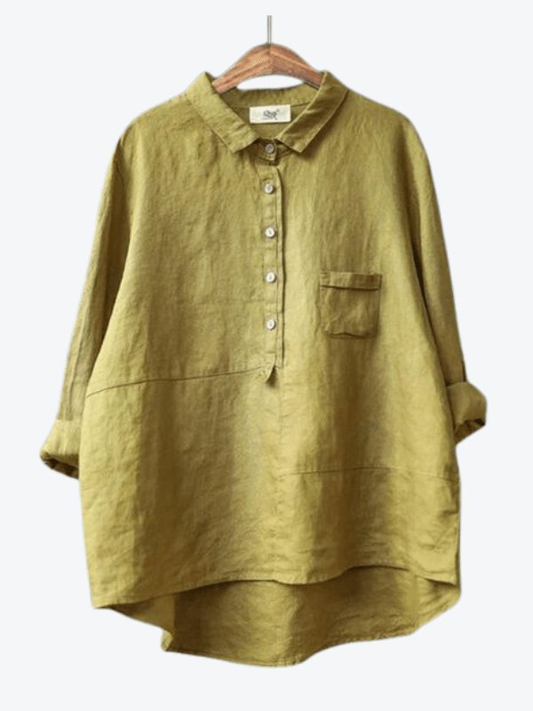 Chloe | Classic Relaxed Fit Linen Shirt with Button Front