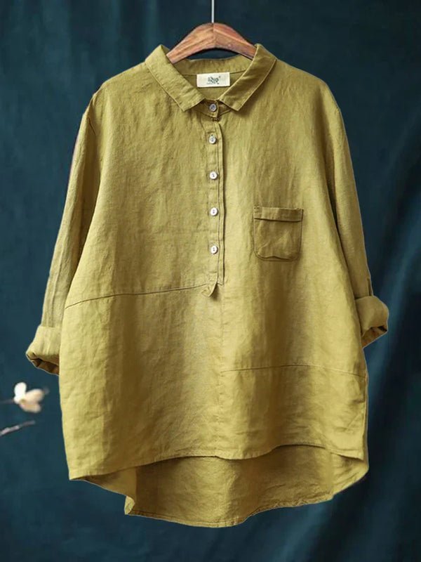 Chloe | Classic Relaxed Fit Linen Shirt with Button Front