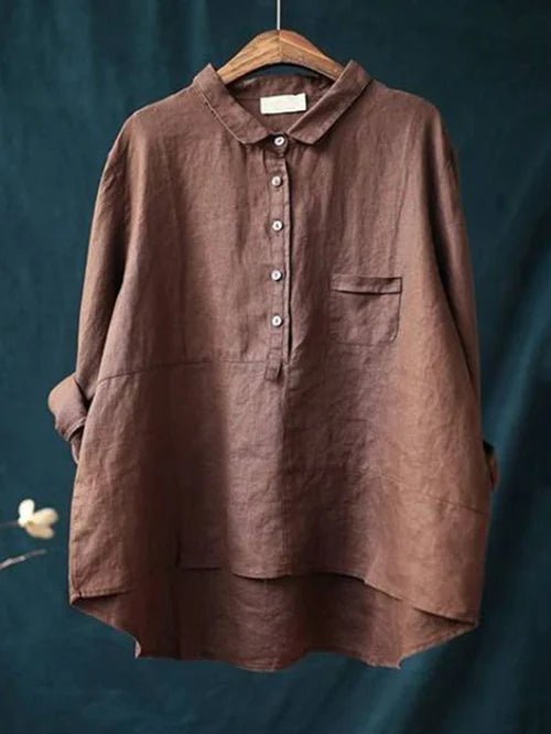 Chloe | Classic Relaxed Fit Linen Shirt with Button Front