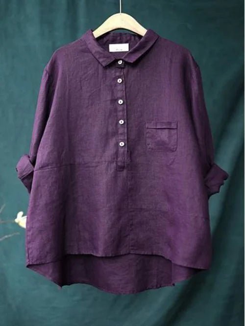 Chloe | Classic Relaxed Fit Linen Shirt with Button Front