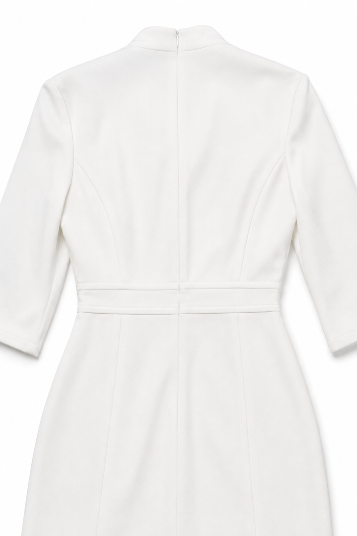 Chloe | Graceful Wrap Front High-Low Midi Party Dress