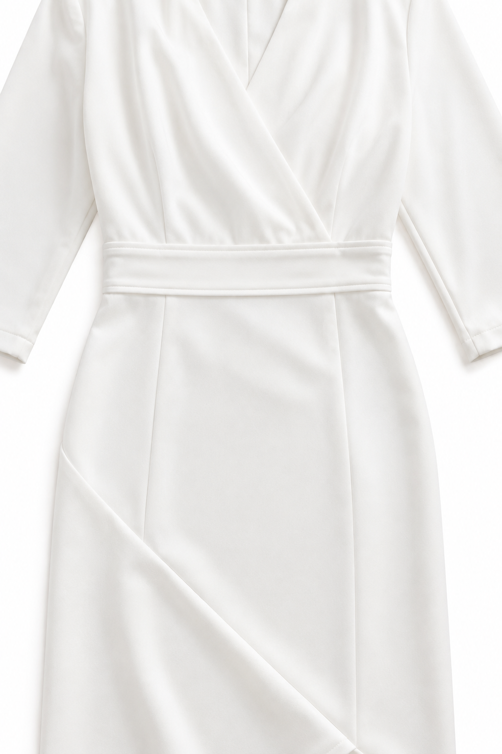 Chloe | Graceful Wrap Front High-Low Midi Party Dress