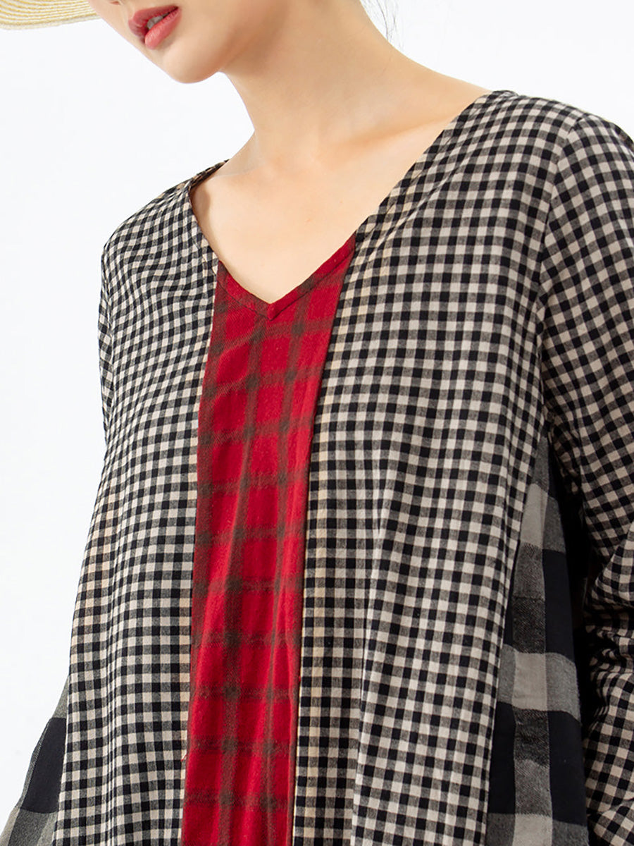 Claire | Effortless Plus Size Patchwork Maxi Linen Dress