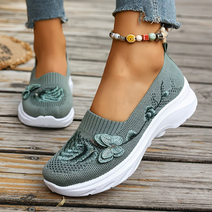 Claire | Stylish Cushioned Orthopedic Shoes with Floral Detail
