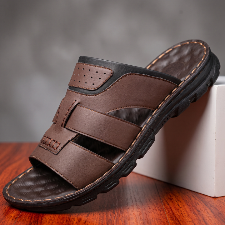 Darcy | Refined Cross Strap Mens Slides