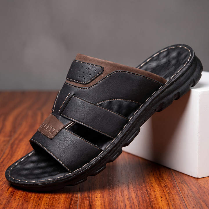 Darcy | Refined Cross Strap Mens Slides