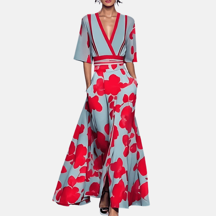 Delilah | Cosy Floral Print Maxi Races Dress