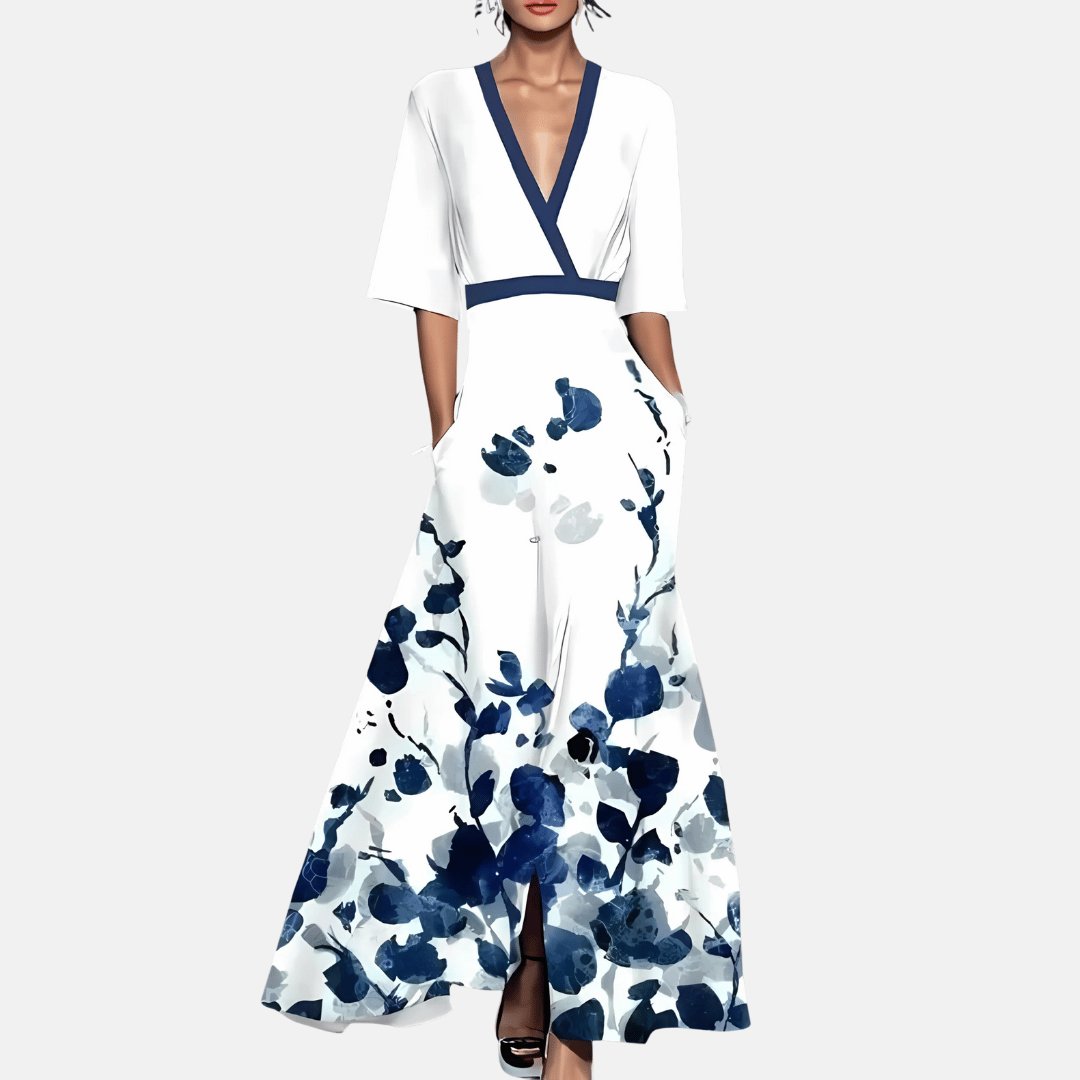 Delilah | Cosy Floral Print Maxi Races Dress