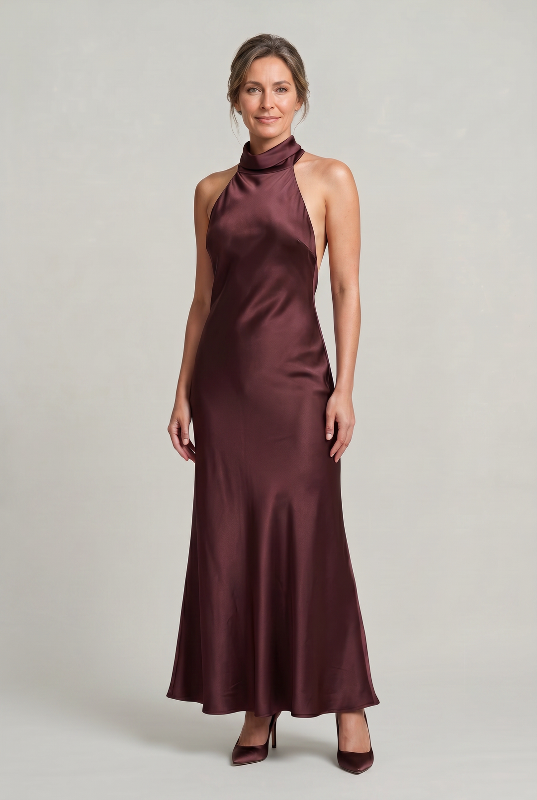 Delilah | Relaxed Cowl Neck Satin Maxi Dress for Races Dresses