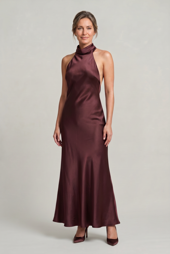 Delilah | Relaxed Cowl Neck Satin Maxi Dress for Races Dresses