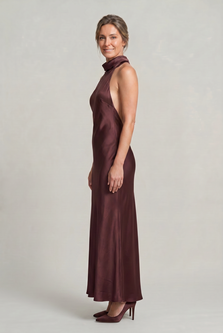 Delilah | Relaxed Cowl Neck Satin Maxi Dress for Races Dresses