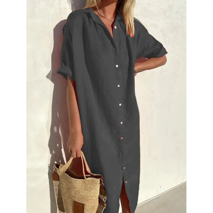 Eden | Classic Relaxed Linen Shirt Dress