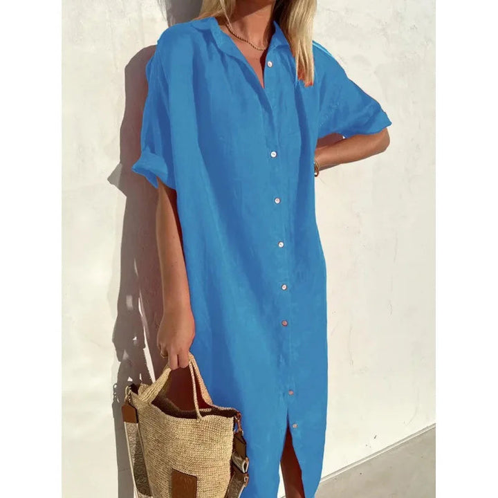 Eden | Classic Relaxed Linen Shirt Dress