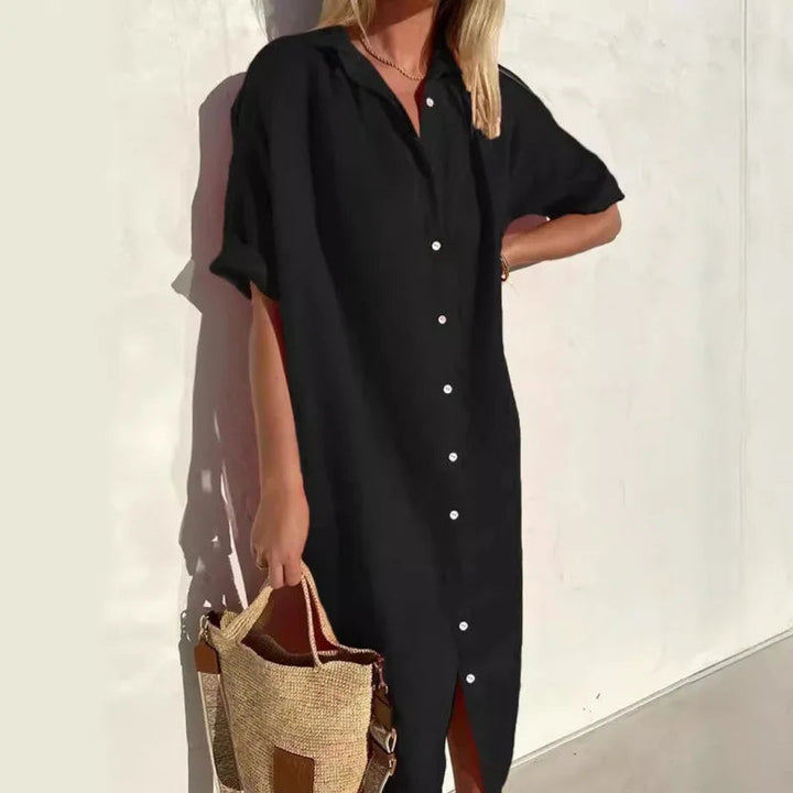 Eden | Classic Relaxed Linen Shirt Dress