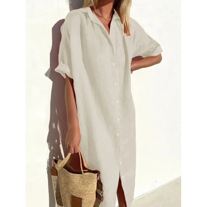Eden | Classic Relaxed Linen Shirt Dress