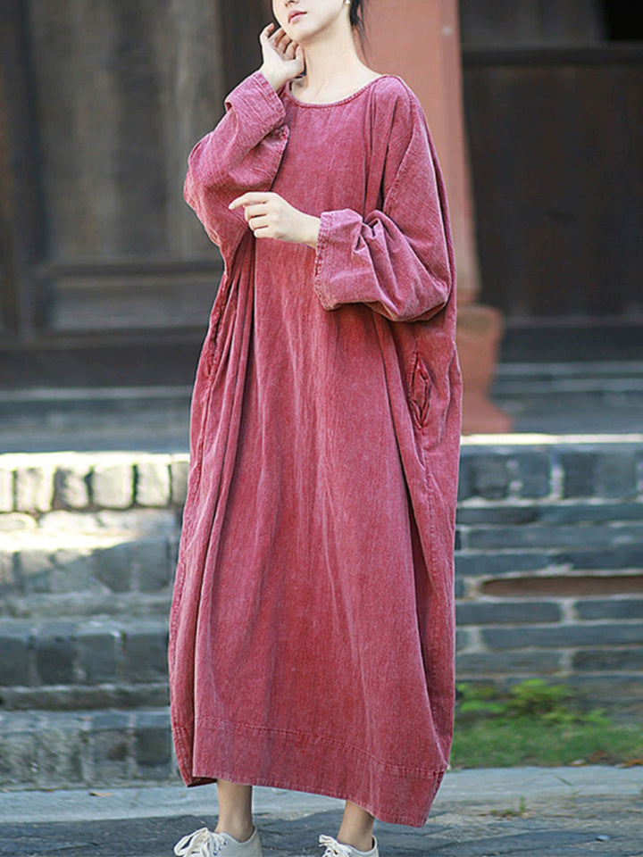 Eden | Oversized Long Sleeve Maxi Linen Dress