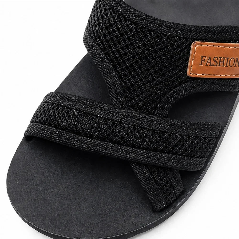 Eden | Wide Fit Crossover Strap Flat Sandals