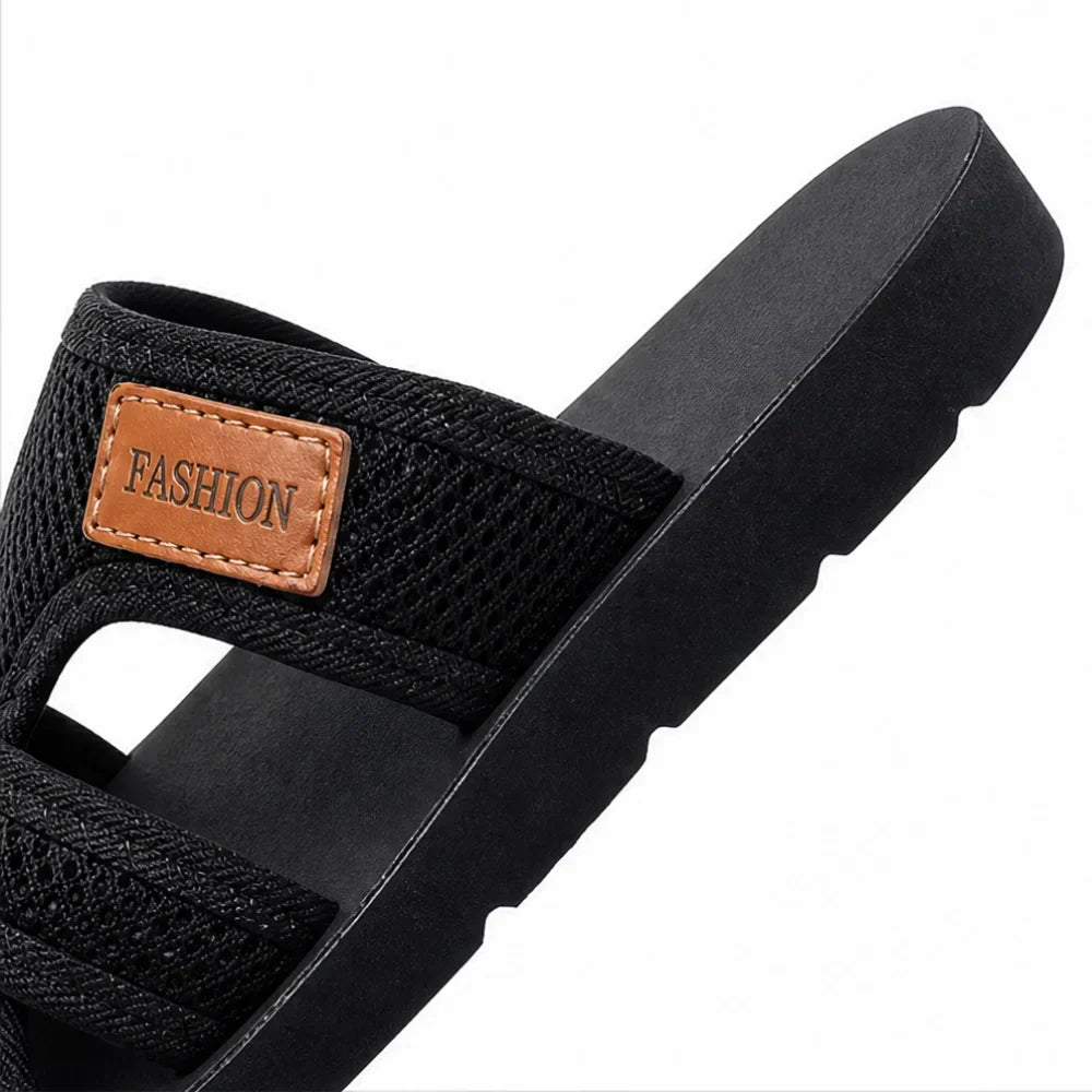Eden | Wide Fit Crossover Strap Flat Sandals