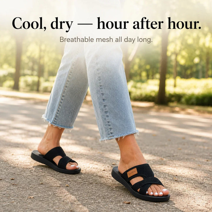 Eden | Wide Fit Crossover Strap Flat Sandals
