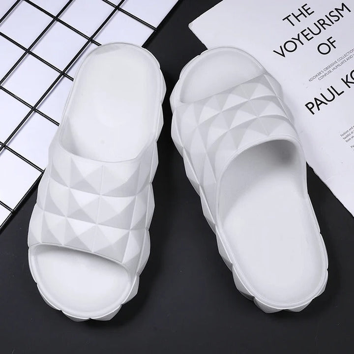 Edward | Chic Geometric Textured Men Slides